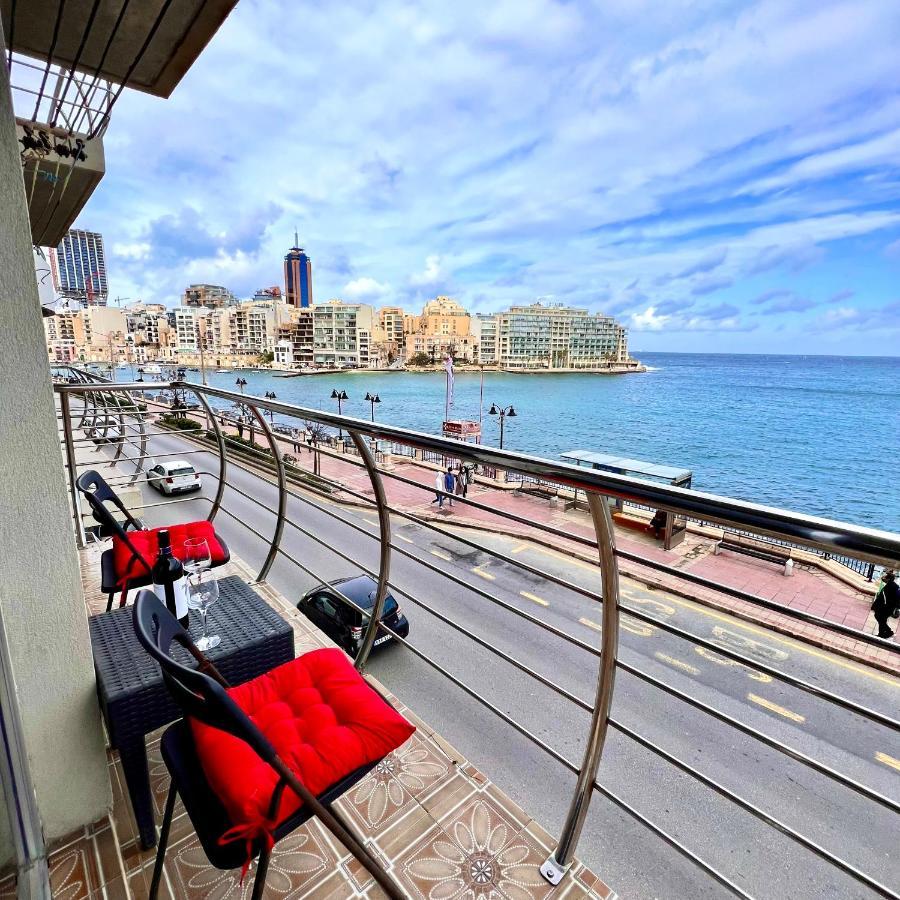 F2 - Lovely Two Bedrooms Flat Sea View, St Julians San Ġiljan Exterior foto